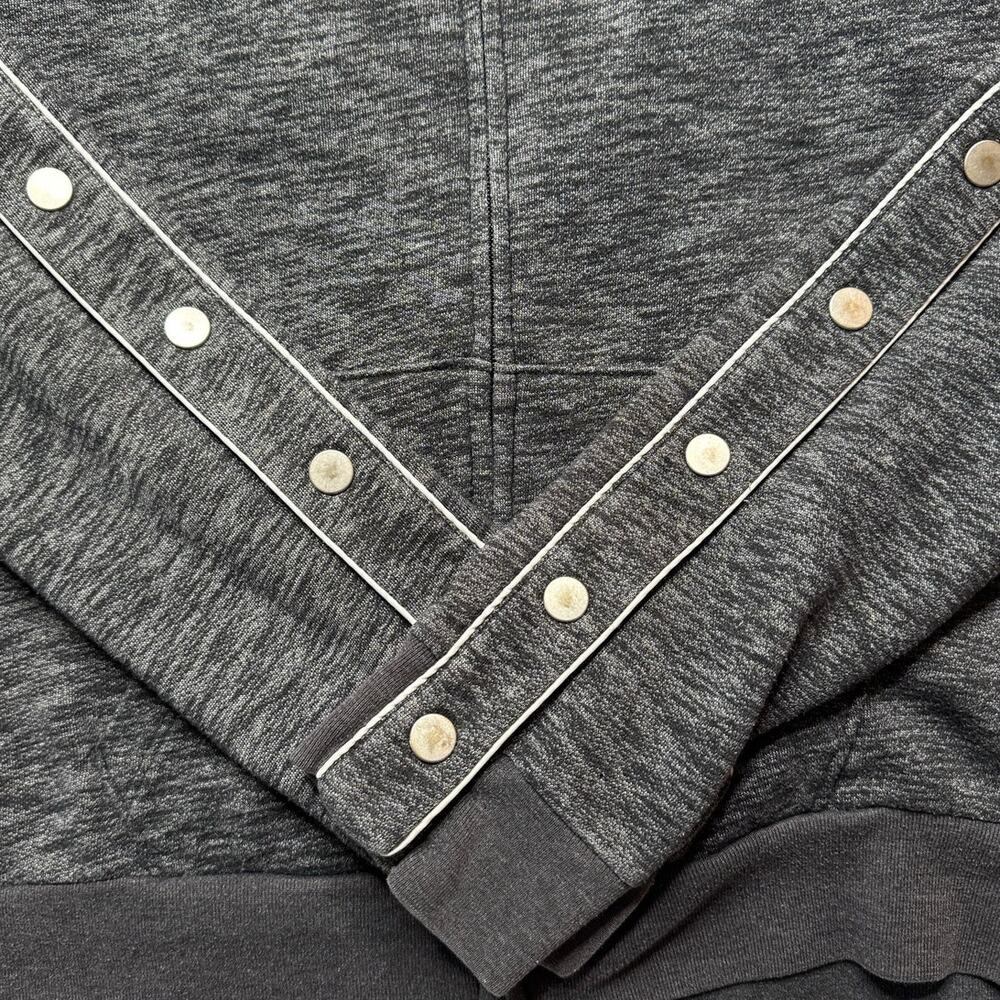 VS PINK Y2K Snap Sleeve Zip Hoodie Gray Medium - Picture 7 of 14